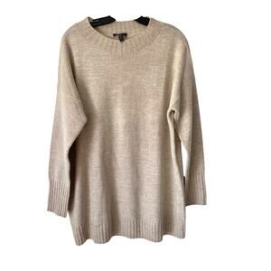 Eileen Fisher Maple Wool Yak Alpaca Women's Beige Tan Sweater size medium